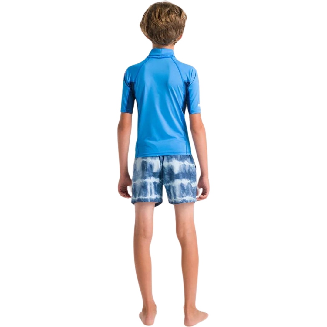 2026 C-Skins Junior NuWave X Kurzarm-Lycra-Weste C-NLYSSJ - Cyan / Slate / Multi